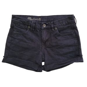 Madewell Black Denim Jean Cuffed Shorts